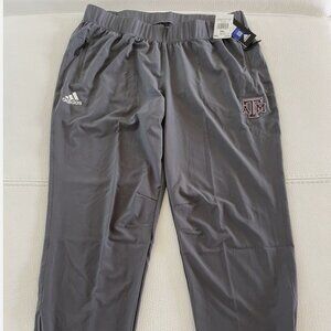 Adidas Women’s Texas A&M University Warm Up Woven Pants-Gray